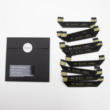 Load image into Gallery viewer, My Black Label Sewing Labels - THE BLACK from Sewing Therapy (10 Labels in each envelope)

