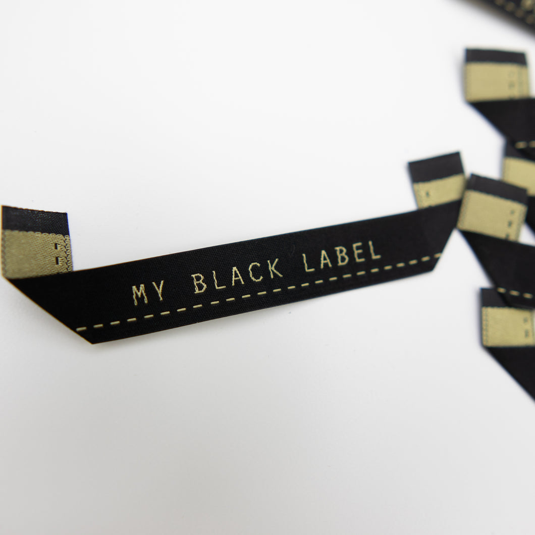 My Black Label Sewing Labels - THE BLACK from Sewing Therapy (10 Labels in each envelope)