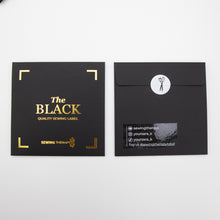 Load image into Gallery viewer, Fabric Shears Sewing Labels - THE BLACK from Sewing Therapy (10 Labels in each envelope)
