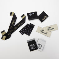 Assorted Sewing Labels - THE BLACK from Sewing Therapy (10 Labels in each envelope)