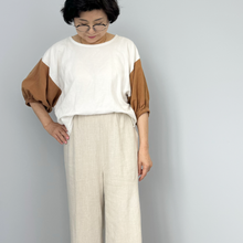 Load image into Gallery viewer, [HANDMADE] Two-Tone Infit Top - Linen Cotton Twill XL - 3XL
