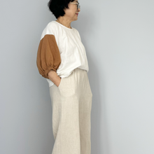 Load image into Gallery viewer, [HANDMADE] Two-Tone Infit Top - Linen Cotton Twill XL - 3XL
