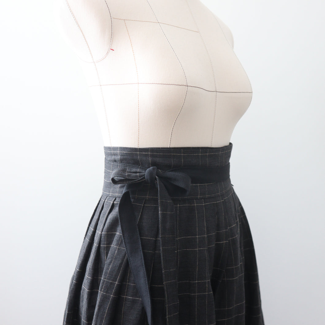 [HANDMADE] Heritage Glen Check Hanbok Wrap Skirt