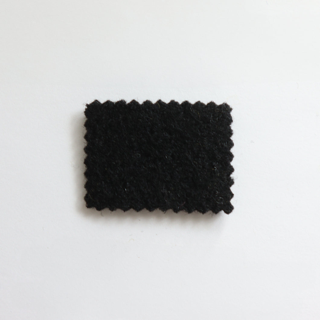 1/2 Yard Cloud Pastel Boiled Wool Coating - Black 56