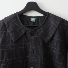 Charger l&#39;image dans la galerie, [HANDMADE] Faux Collar Tucked Version Shirt - Glen Check Linen XS - 3XL
