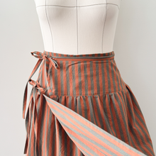 Load image into Gallery viewer, [HANDMADE] Stripe Cotton La Ciotat Wrap Skirt - 3 Colours XS - 3XL
