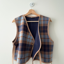 Load image into Gallery viewer, [HANDMADE] One Layer Cropped Vest - Rustwood Plaid Coating
