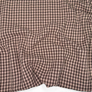 1/2 Yard Organic Cotton Double Gauze - Espresso/Fawn Gingham Cotton 100% 52