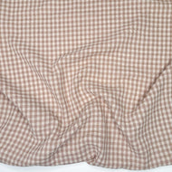1/2 Yard Organic Cotton Double Gauze - Mauve/Natural Gingham Cotton 100% 52