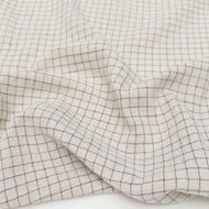 1/2 Yard Organic Cotton Double Gauze - Natural Windowpane Cotton 100% 52