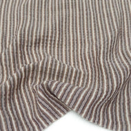 1/2 Yard Organic Cotton Double Gauze - Cocoa Multi Stripe Cotton 100% 52