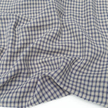 Load image into Gallery viewer, 1/2 Yard Organic Cotton Double Gauze - Chambray Check Cotton 100% 52" Wide
