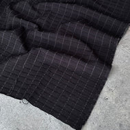 1/2 Yard Frame Cotton Blend Jacquard - Black Windowpane 55
