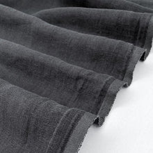 Load image into Gallery viewer, 1/2 Yard FW LINEN - Sand Washed Heavy Linen Twill - Iron 54&quot; Wide
