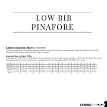 Load image into Gallery viewer, PDF Low Bib Pinafore Pattern - Sewing Therapy

