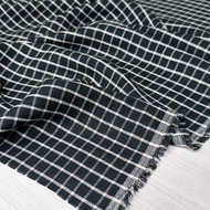 1/2 Yard Ethereal Grid Linen - Black 54