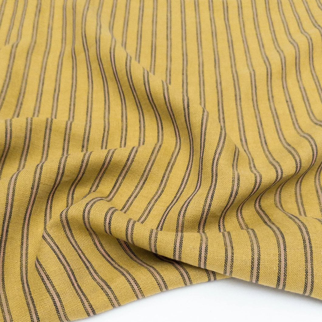 1/2 Yard Ethereal Stripe Linen - Amber 54