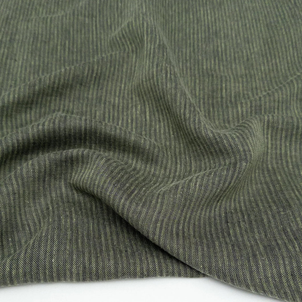 1/2 Yard Ethereal Stripe Linen - Khaki 54