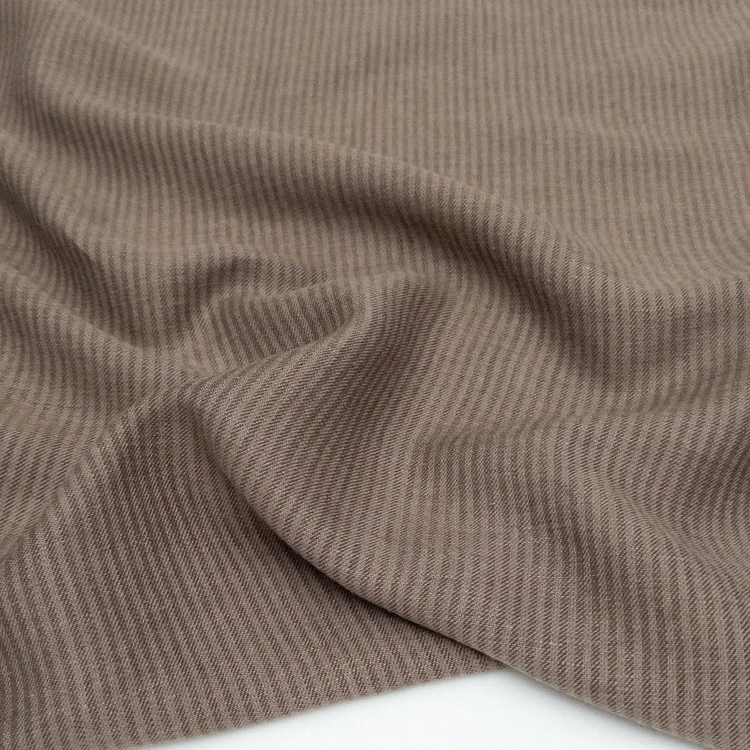 1/2 Yard Ethereal Stripe Linen - Mocha 54