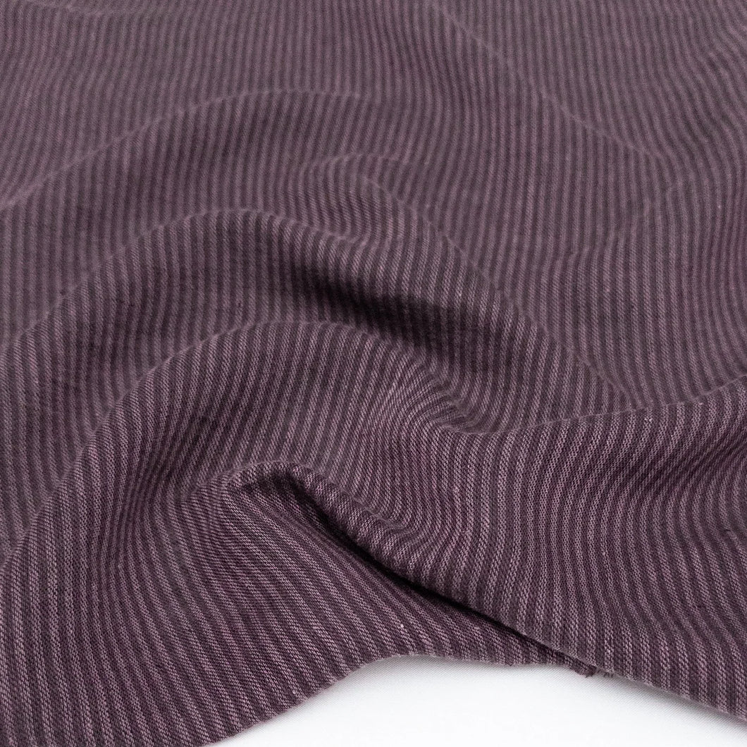 1/2 Yard Ethereal Stripe Linen - Plum 54