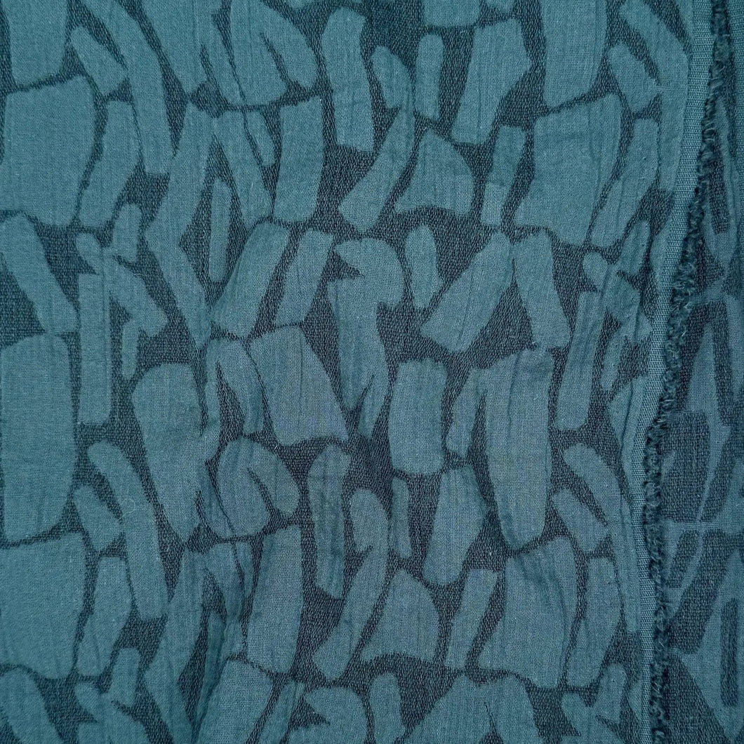 1/2 Yard Terrazzo Linen Blend Jacquard - Lagoon 50