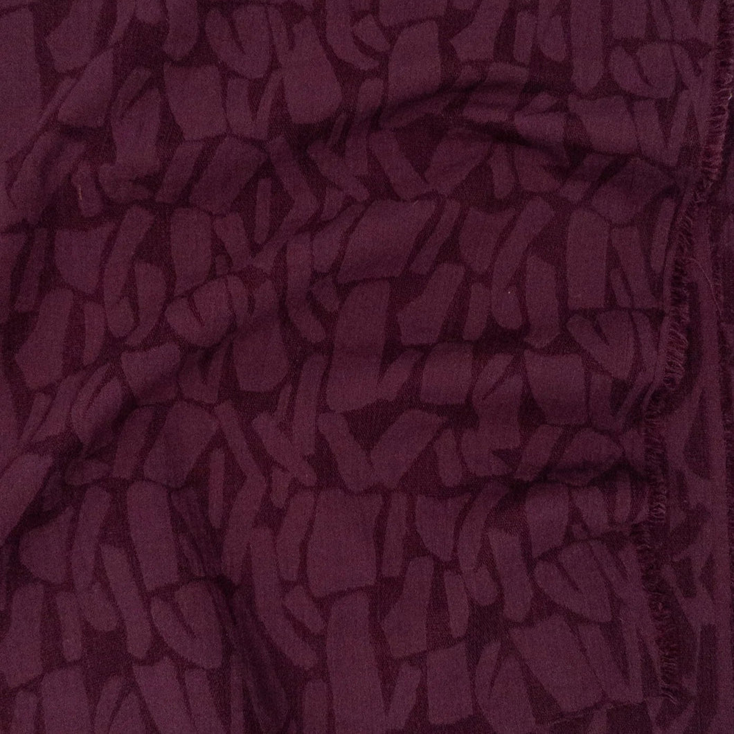 1/2 Yard Terrazzo Linen Blend Jacquard - Merlot 50
