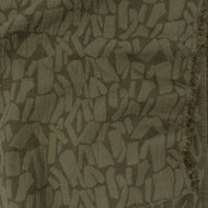 1/2 verge de jacquard en mélange de lin Terrazzo - Olive 127 cm de large