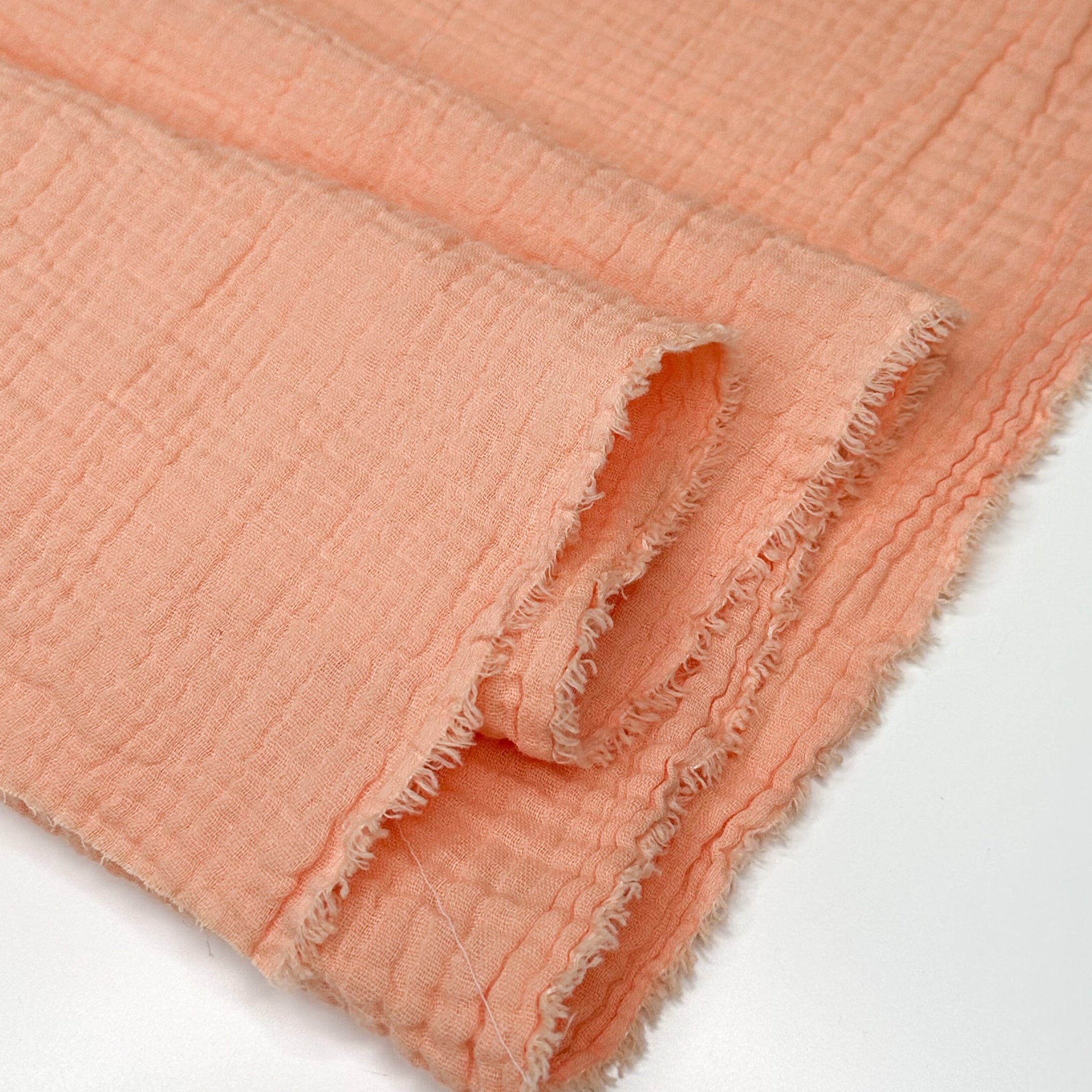 Organic Cotton Double Gauze - Apricot Organic Cotton Double Gauze - Apricot