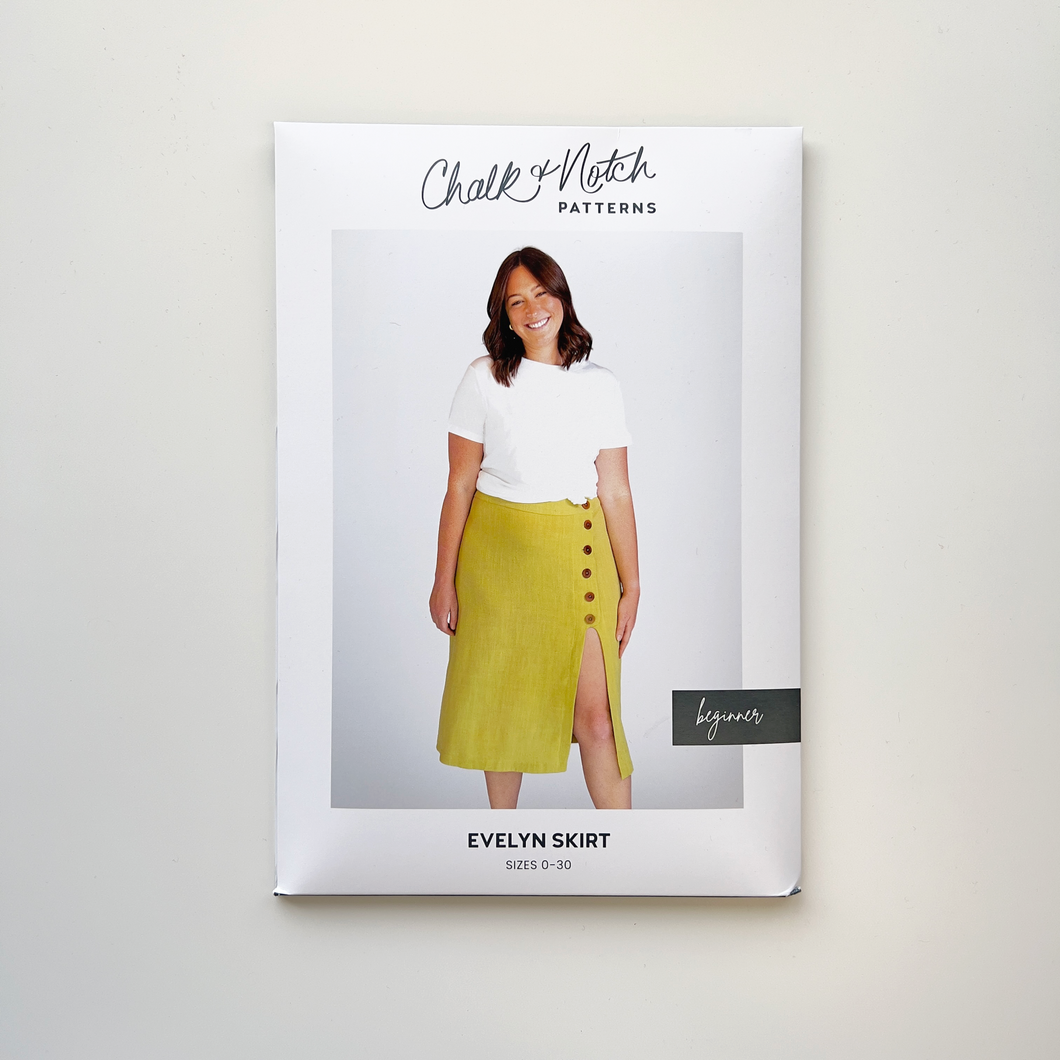 Evelyn Skirt  - Chalk and Notch Sewing Pattern (Printed) - Size 00-30
