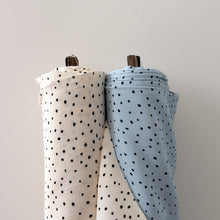 Load image into Gallery viewer, 1/2 Yard Viscose Rayon - Dots in Chambray 52" Wide
