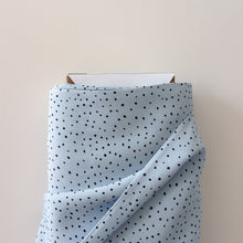 Load image into Gallery viewer, 1/2 Yard Viscose Rayon - Dots in Chambray 52" Wide
