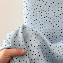 Load image into Gallery viewer, 1/2 Yard Viscose Rayon - Dots in Chambray 52" Wide
