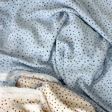 Load image into Gallery viewer, 1/2 Yard Viscose Rayon - Dots in Chambray 52" Wide
