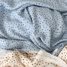 Load image into Gallery viewer, 1/2 Yard Viscose Rayon - Dots in Chambray 52" Wide
