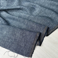 Charger l&#39;image dans la galerie, 1/2 Yard DENIM-LIKE LINEN - Navy 54&quot; Wide
