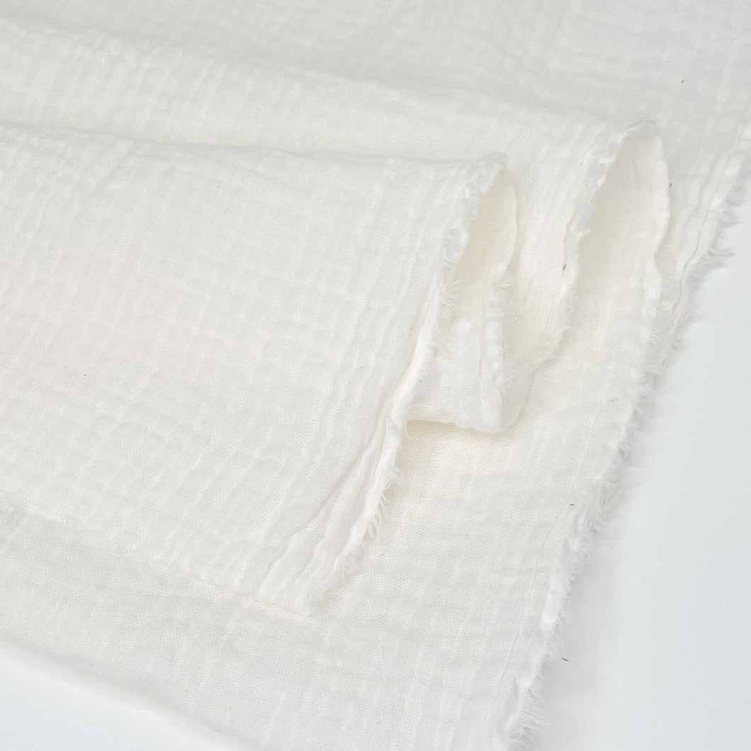 1/2 Yard Organic Cotton Double Gauze -Ivory Cotton 100% 52