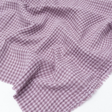 Charger l'image dans la galerie, 1/2 Yard Organic Cotton Double Gauze - Lilac Gingham Cotton 100% 52" Wide
