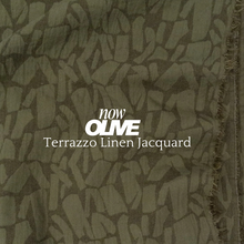 Load image into Gallery viewer, 1/2 Yard Terrazzo Linen Blend Jacquard - Olive 50&quot; Wide
