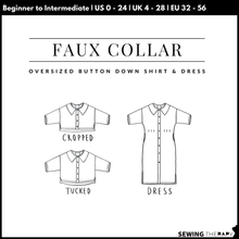 Charger l'image dans la galerie, PDF Faux Collar Shirt and Dress Pattern - Sewing Therapy
