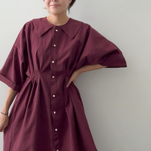 Charger l&#39;image dans la galerie, 1/2 Yard Sand Wash Finish Cotton - 11 Wine from Serene Collection 56&quot; Wide
