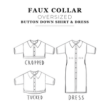 Charger l&#39;image dans la galerie, PDF Faux Collar Shirt and Dress Pattern - Sewing Therapy
