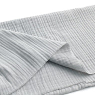 1/2 Yard Pigment Bio Washed Double Gauze - Grey Cotton 100% 57