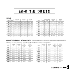 Load image into Gallery viewer, PDF Mini Tie Dress Pattern for Ages 1 – 12 (Sizes 80–150 cm) | Sewing Therapy
