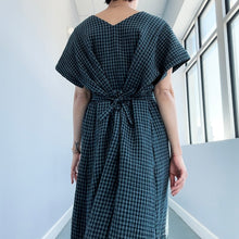 Load image into Gallery viewer, [HANDMADE] Tie Dress - Double Gauze in Midnight Gingham XS - L
