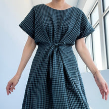 Load image into Gallery viewer, [HANDMADE] Tie Dress - Double Gauze in Midnight Gingham XS - L
