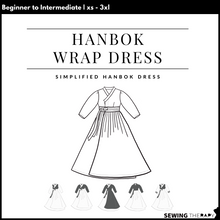 Charger l&#39;image dans la galerie, PDF Hanbok Wrap Dress Pattern - Sewing Therapy
