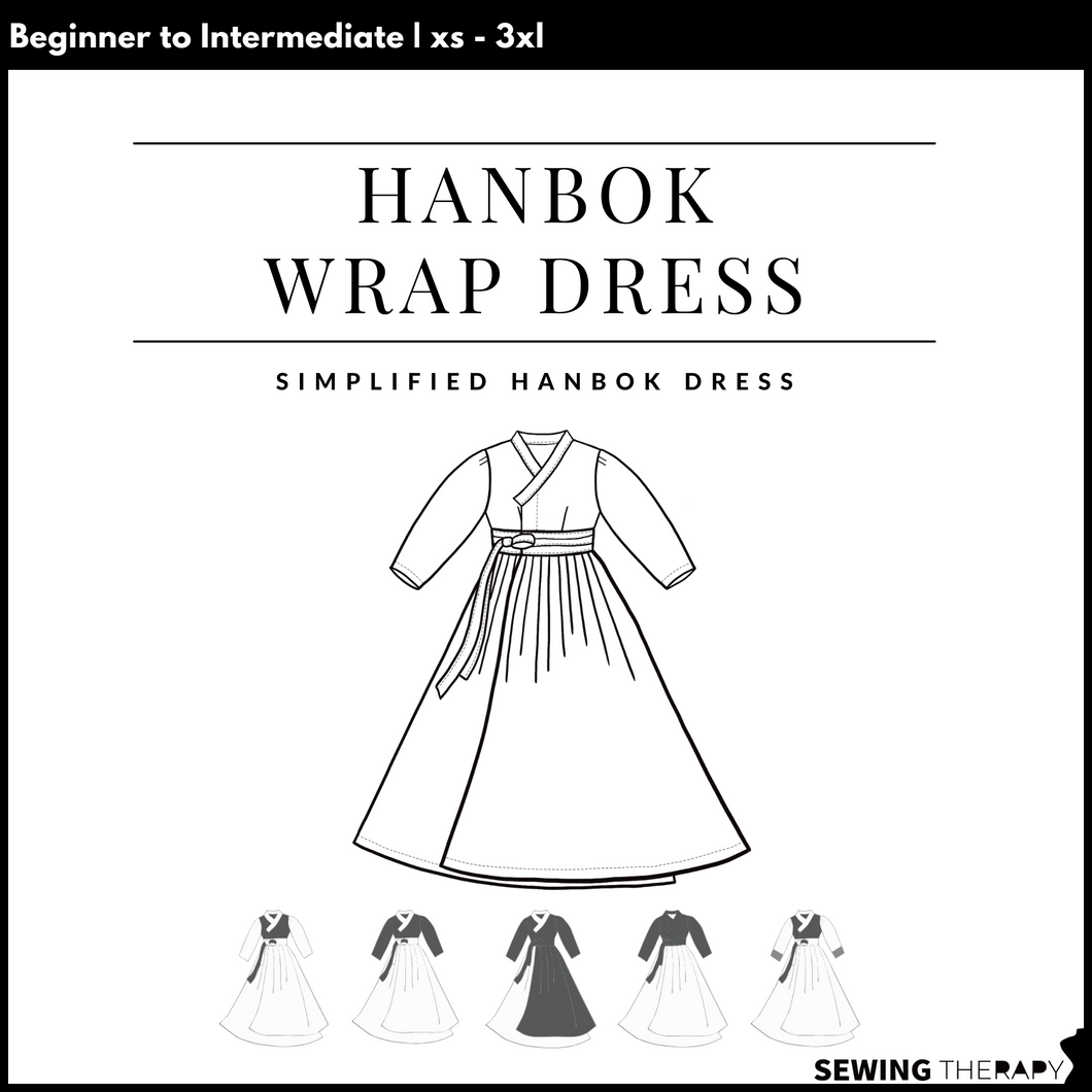 PDF Hanbok Wrap Dress Pattern - Sewing Therapy