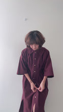 Load and play video in Gallery viewer, [HANDMADE] Faux Collar Tucked Version Shirt - Double Gauze in Solids XS - L
