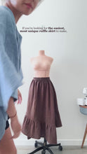 Load and play video in Gallery viewer, [35% INTRO SALE] PDF Asymmetric Ruffle Skirt Pattern - Sewing Therapy
