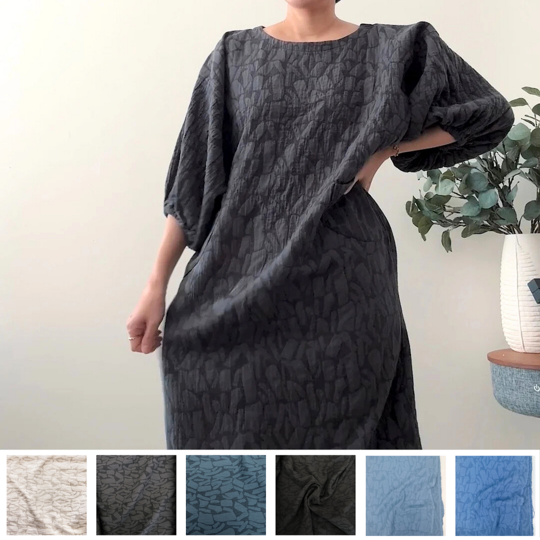 [HANDMADE] Infit Dress - Linen Blend Jacquard 6 Colours XL - 3XL